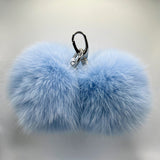 Keychain Baby Blue • Coppia di portachiavi di pelliccia