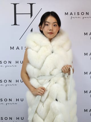 Lily con ganci, smanicato in pelliccia di volpe Maison Hu colore bianco — immagine 28
