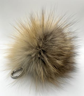 Pom-Pom, accessorio in pelliccia di volpe Maison Hu colore naturale — immagine 12